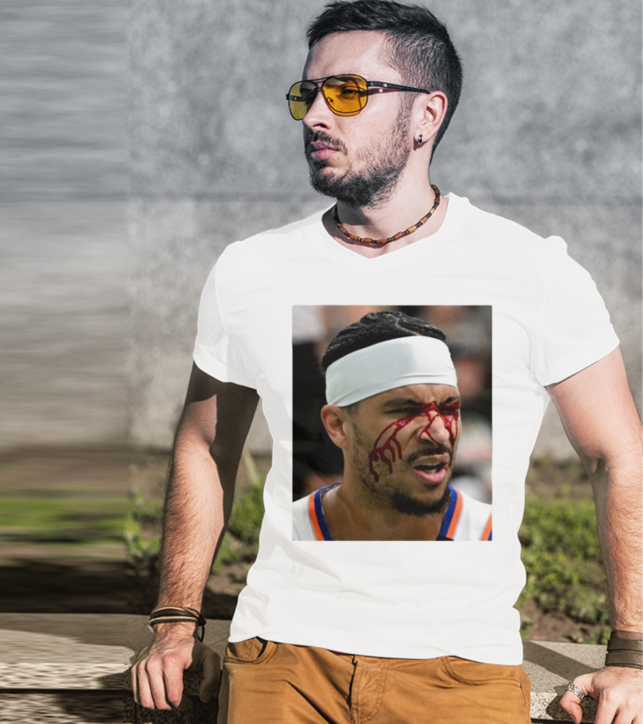 Limited Edition Josh Hart New York Knicks Elbowed Face Moment T-Shirt