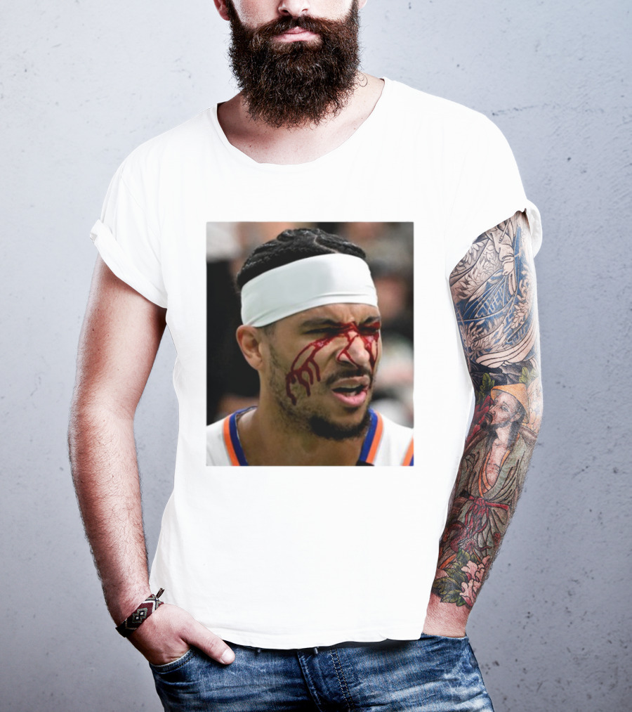 Limited Edition Josh Hart New York Knicks Elbowed Face Moment T-Shirt