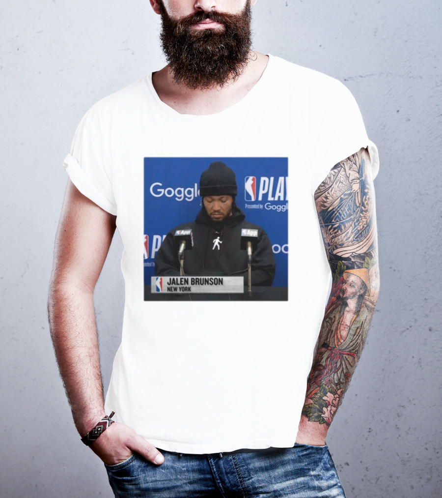 Jalen Brunson New York Press Conference NBA Playoffs Presented By Google T-Shirt