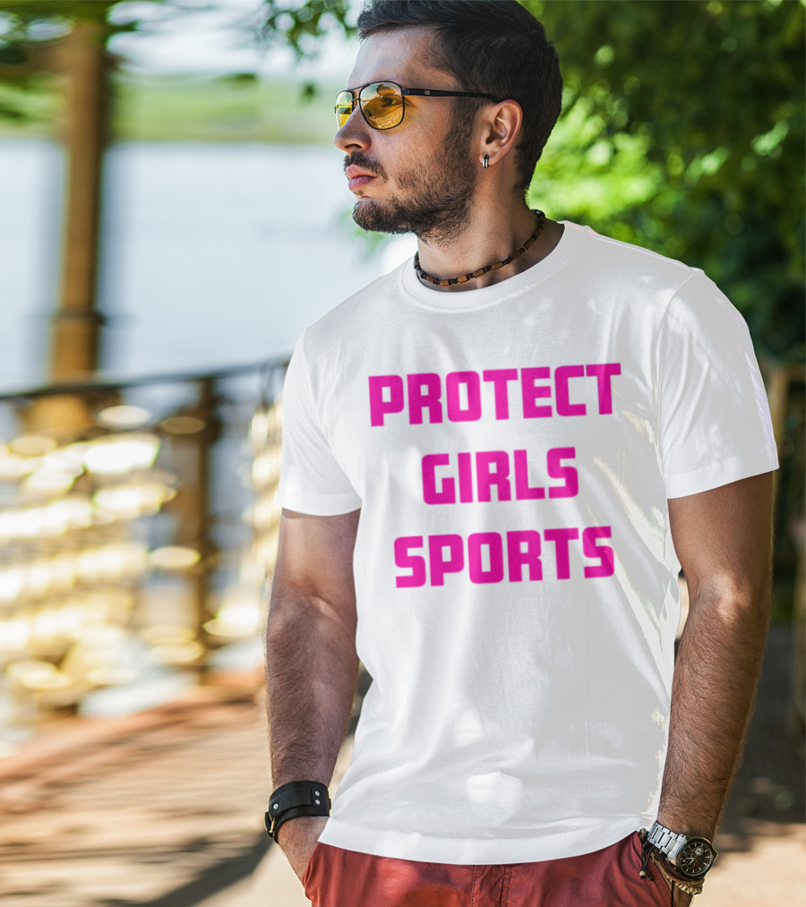 Protect Girls Sports Bold Pink Advocacy Design T-Shirt