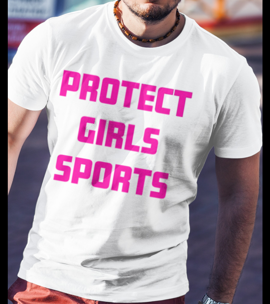 Protect Girls Sports Bold Pink Advocacy Design T-Shirt