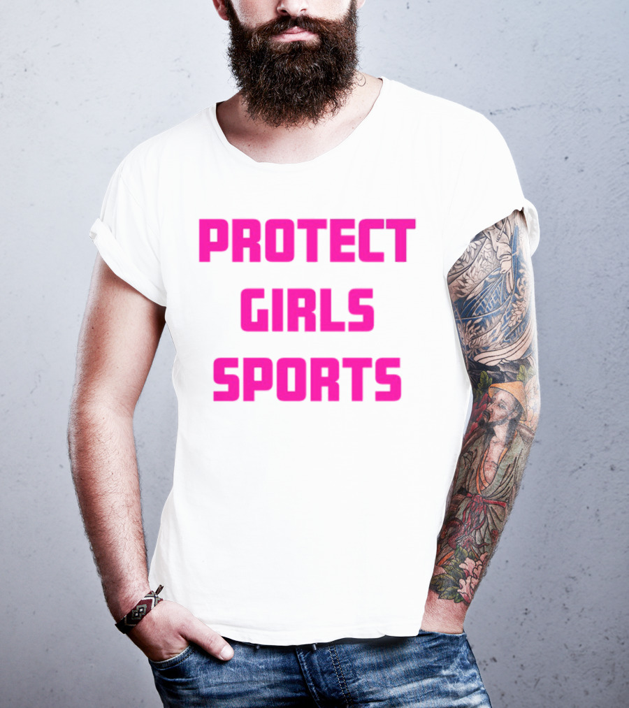 Protect Girls Sports Bold Pink Advocacy Design T-Shirt