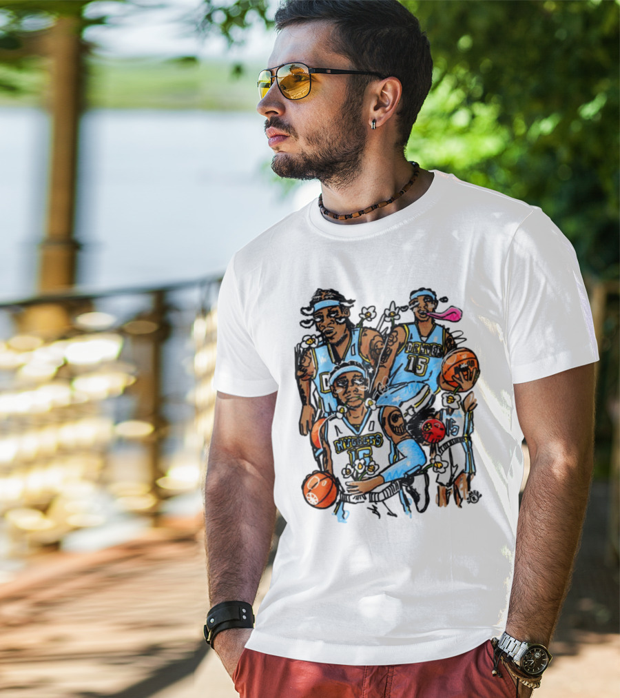 Vxmeee Doodle Melo Nuggets 15 Denver Basketball T-Shirt