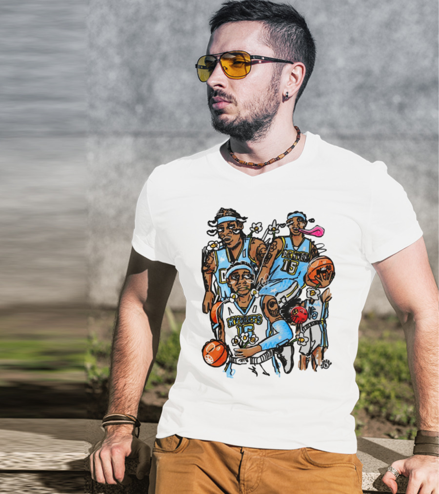 Vxmeee Doodle Melo Nuggets 15 Denver Basketball T-Shirt
