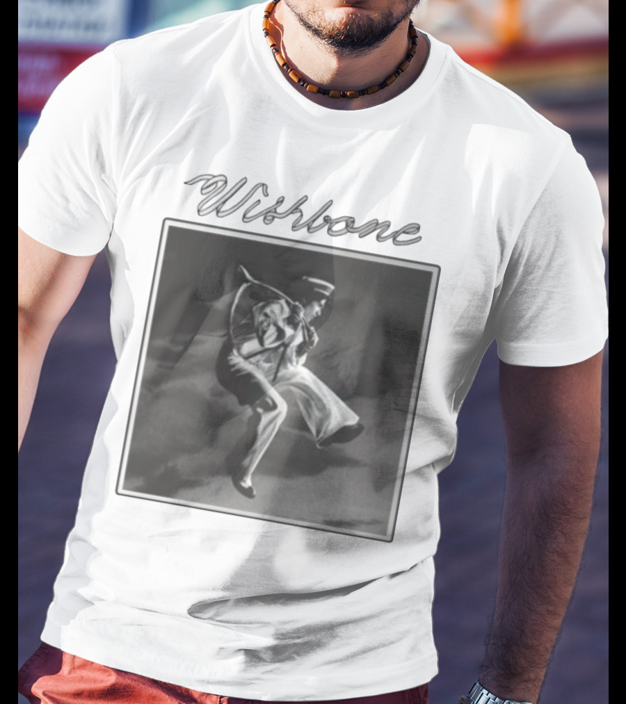 Wishbone Sailor Jumping Album Cover Black And White T-Shirt