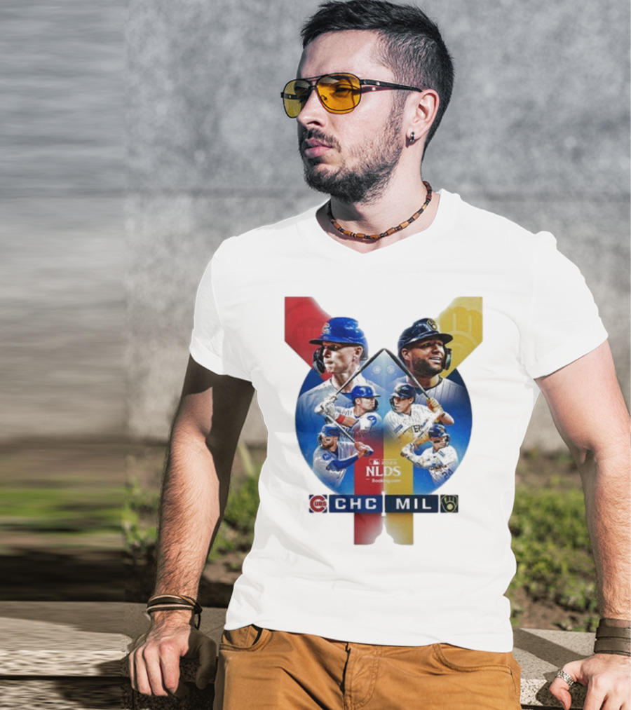 2025 MLB Postseason Chicago Cubs Vs Milwaukee Brewers NLDS Matchup T-Shirt