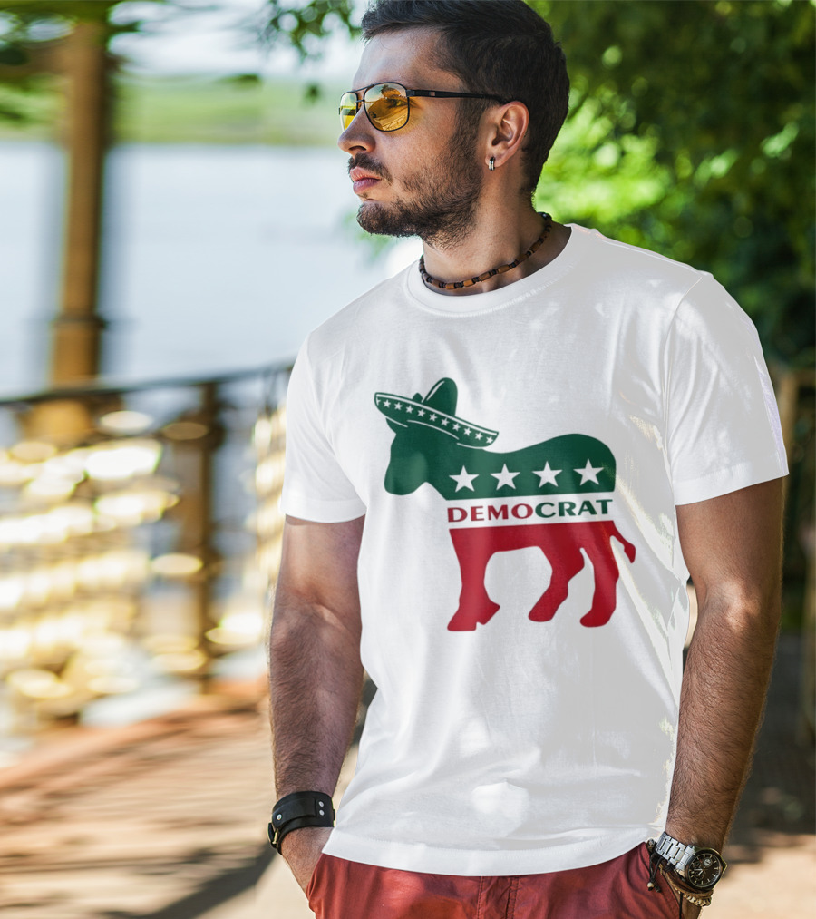 Democrat Donkey Sombrero Stars Cinco De Mayo Celebration T-Shirt