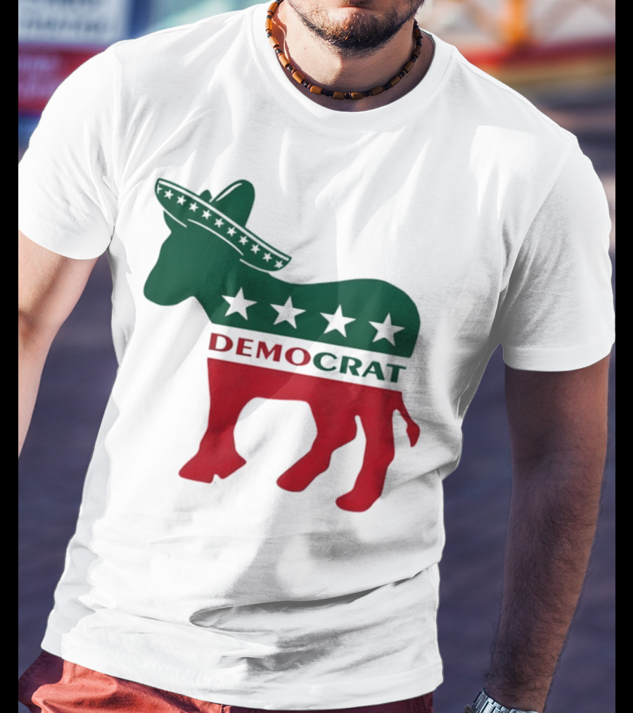Democrat Donkey Sombrero Stars Cinco De Mayo Celebration T-Shirt