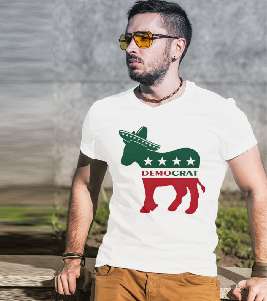 Democrat Donkey Sombrero Stars Cinco De Mayo Celebration T-Shirt
