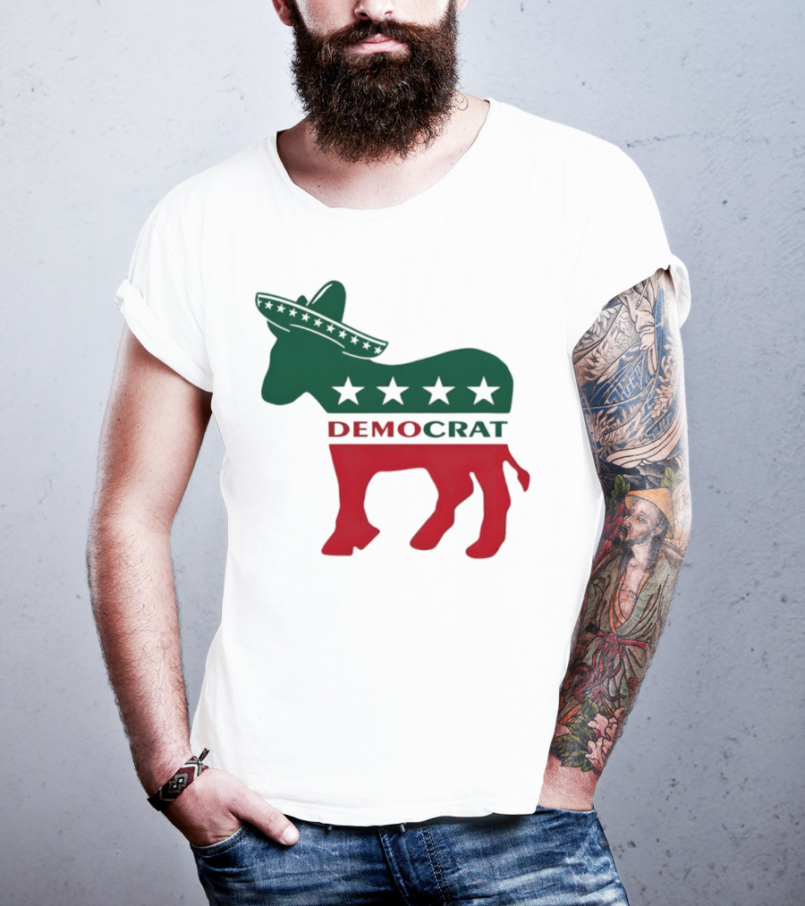 Democrat Donkey Sombrero Stars Cinco De Mayo Celebration T-Shirt