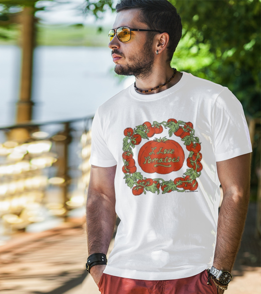 Hannah Michelle I Love Tomatoes Vine Wreath T-Shirt