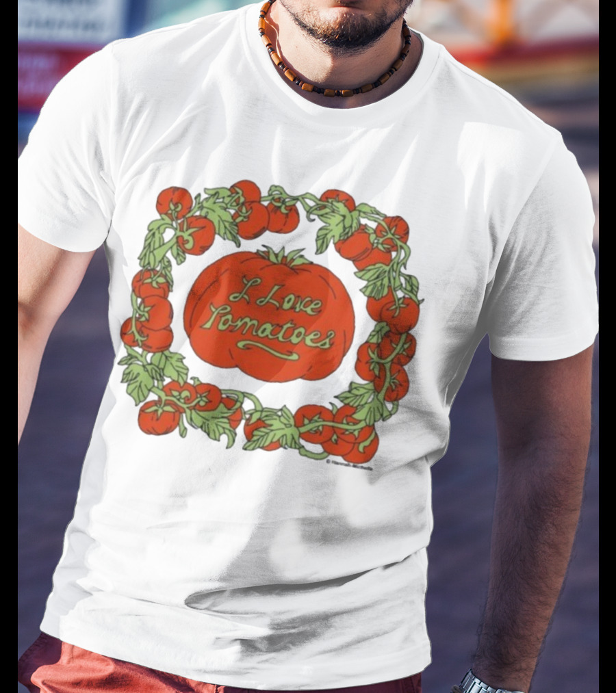 Hannah Michelle I Love Tomatoes Vine Wreath T-Shirt