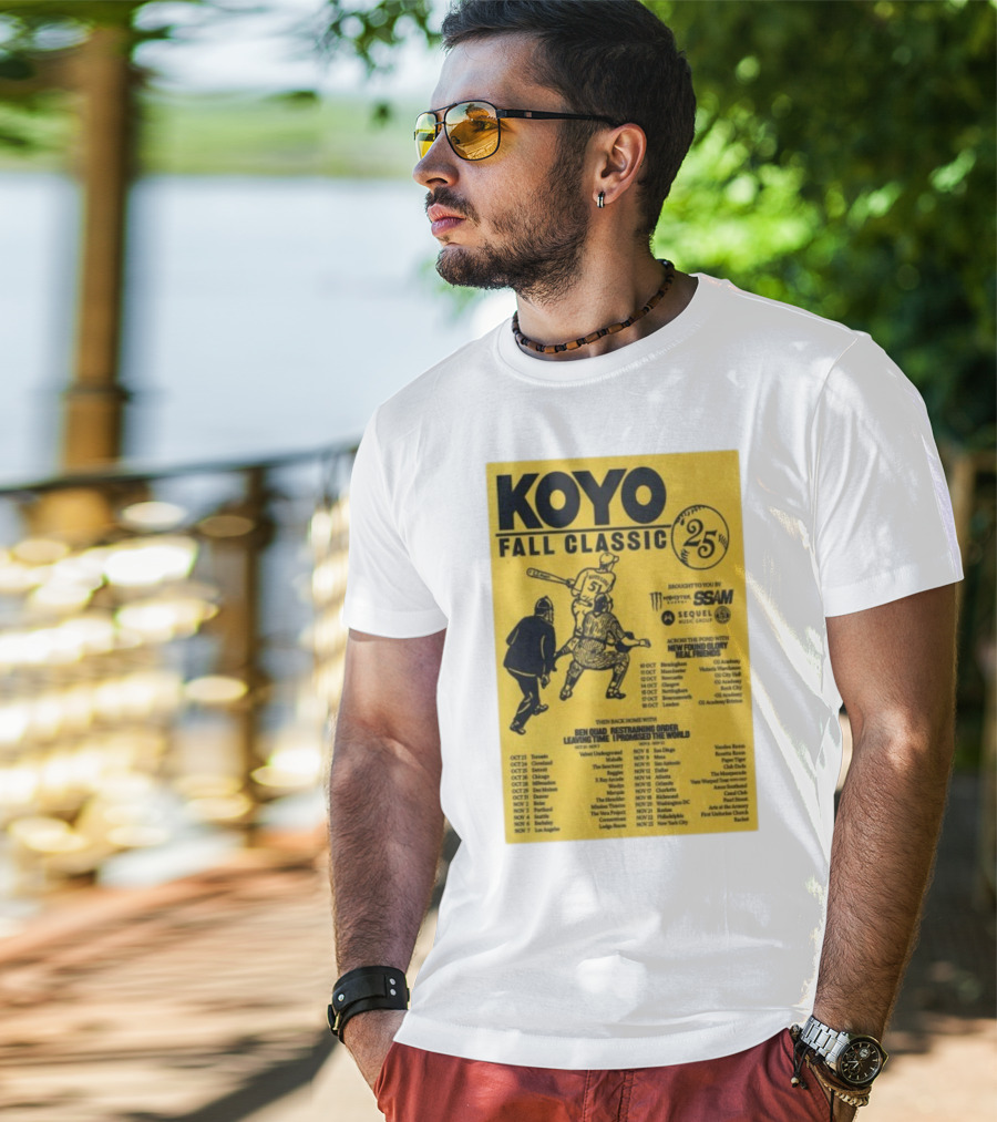 Koyo Fall Classic 2025 Tour Featuring New Found Glory Real Friends Ben Quad Restraining Order T-Shirt