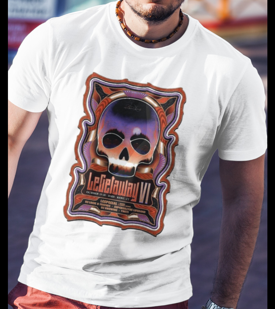 LeGetaway VI Lespecial October 17-19 2025 Kent CT Skull DJ Logic Supersillyus Lifeband T-Shirt