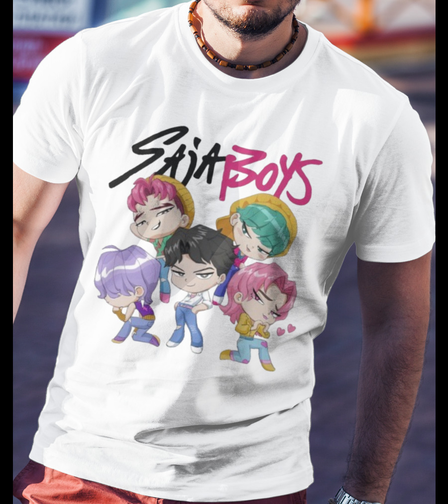 KPop Saja Boys Chibi Demon Hunters Characters T-Shirt