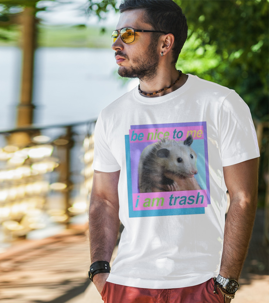Be Nice To Me I Am Trash Possum Vintage T-Shirt