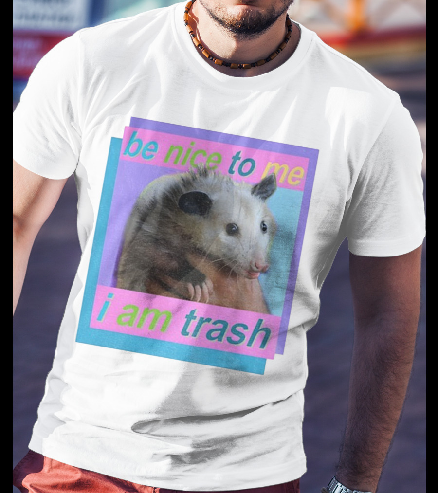 Be Nice To Me I Am Trash Possum Vintage T-Shirt