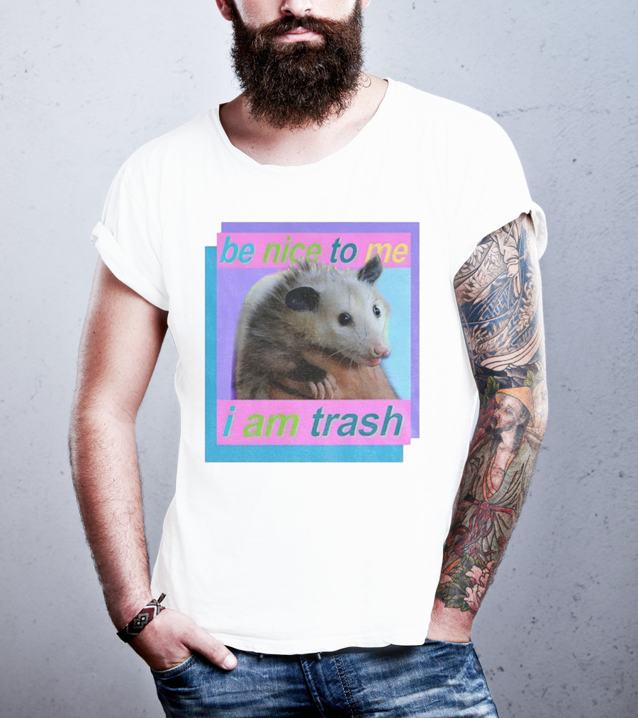 Be Nice To Me I Am Trash Possum Vintage T-Shirt