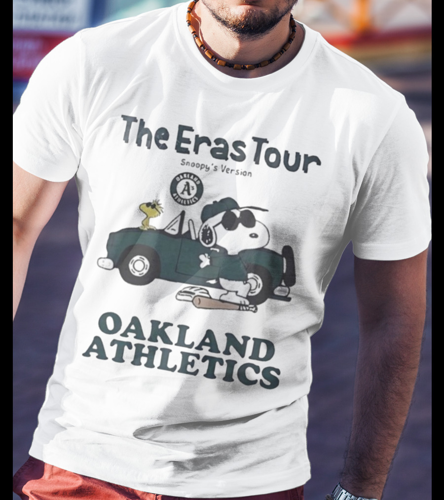 The Eras Tour Snoopy Version Oakland Athletics Peanuts Woodstock T-Shirt