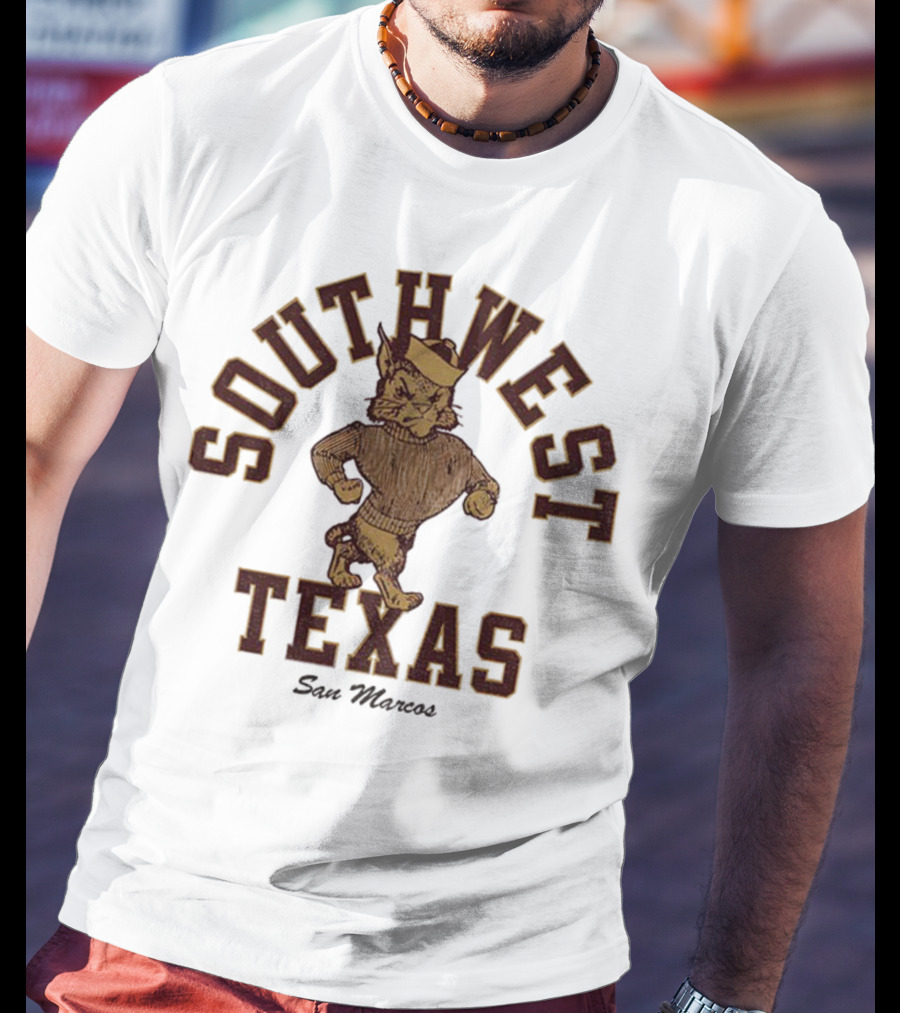 Southwest Texas San Marcos Bobcats Vintage Mascot T-Shirt