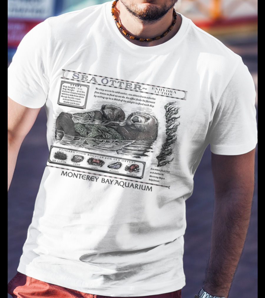 Sea Otter Taylor Facts Monterey Bay Aquarium T-Shirt