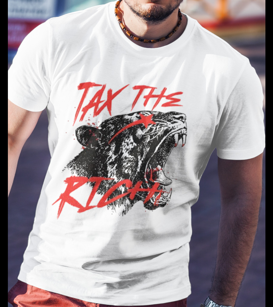 Tax The Rich Tiger Roar Anti Billionaire T-Shirt