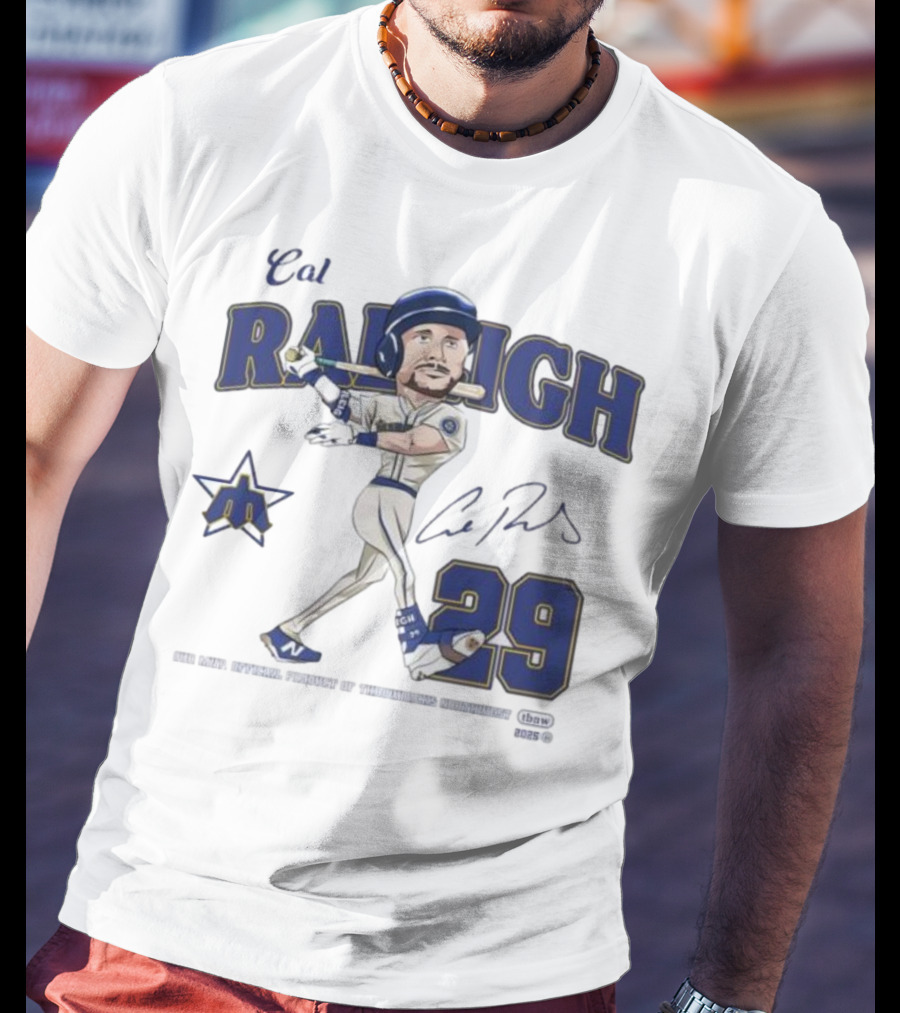 Cal Raleigh Seattle Mariners MVP Throwbacks Northwest Signature 2025 29 T-Shirt