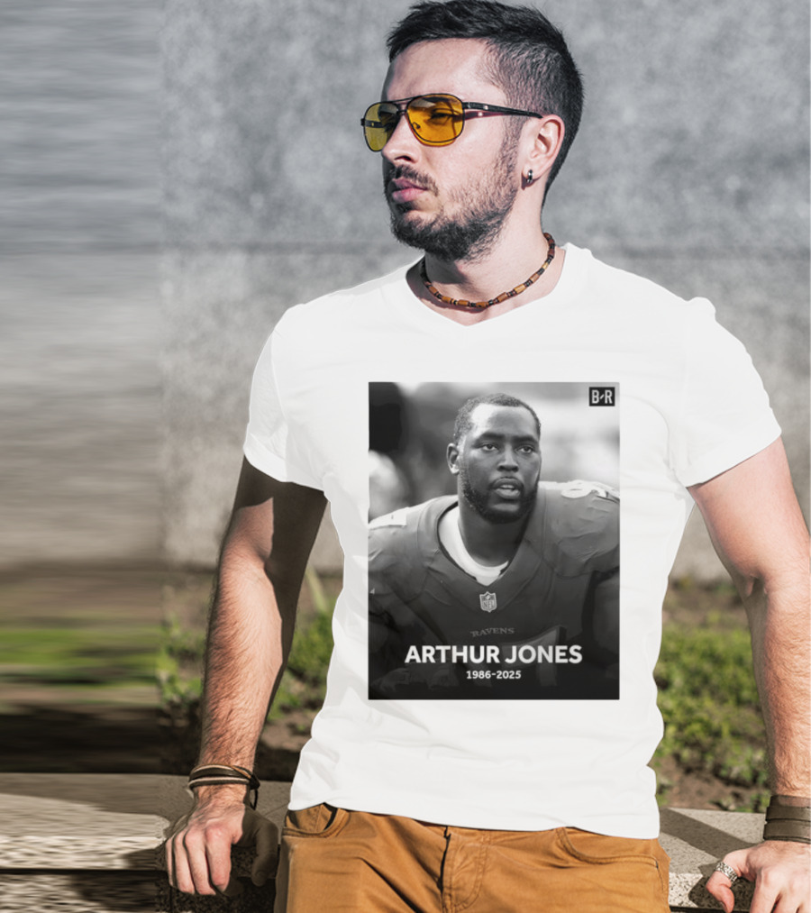 Arthur Jones Baltimore Ravens NFL Player Tribute 1986-2025 T-Shirt