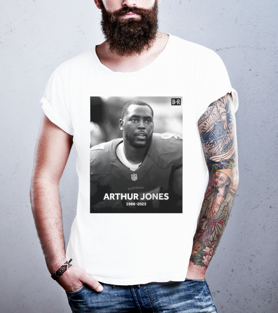 Arthur Jones Baltimore Ravens NFL Player Tribute 1986-2025 T-Shirt