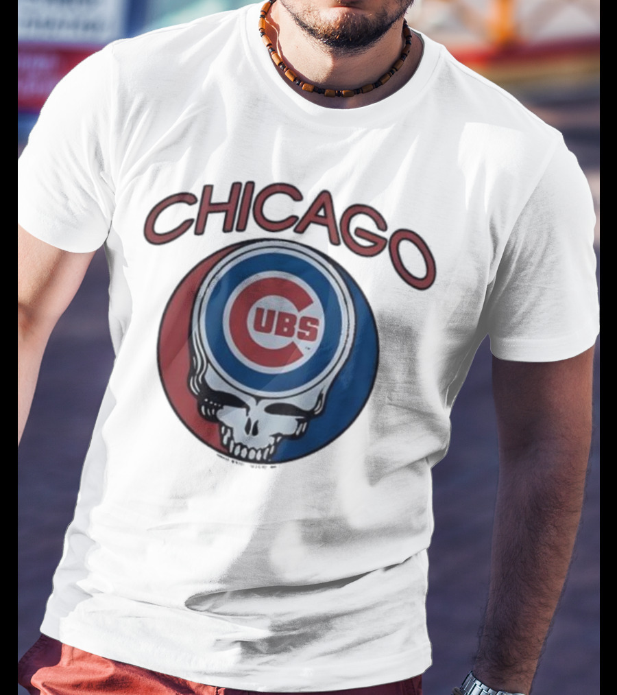 Chicago Cubs Grateful Dead Collaboration Steal Your Base Skull T-Shirt