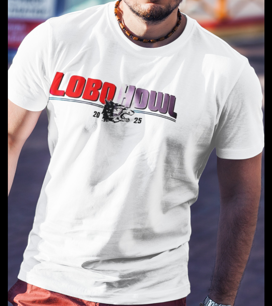 Lobo Howl 2025 Wolf Head Logo Red Purple T-Shirt