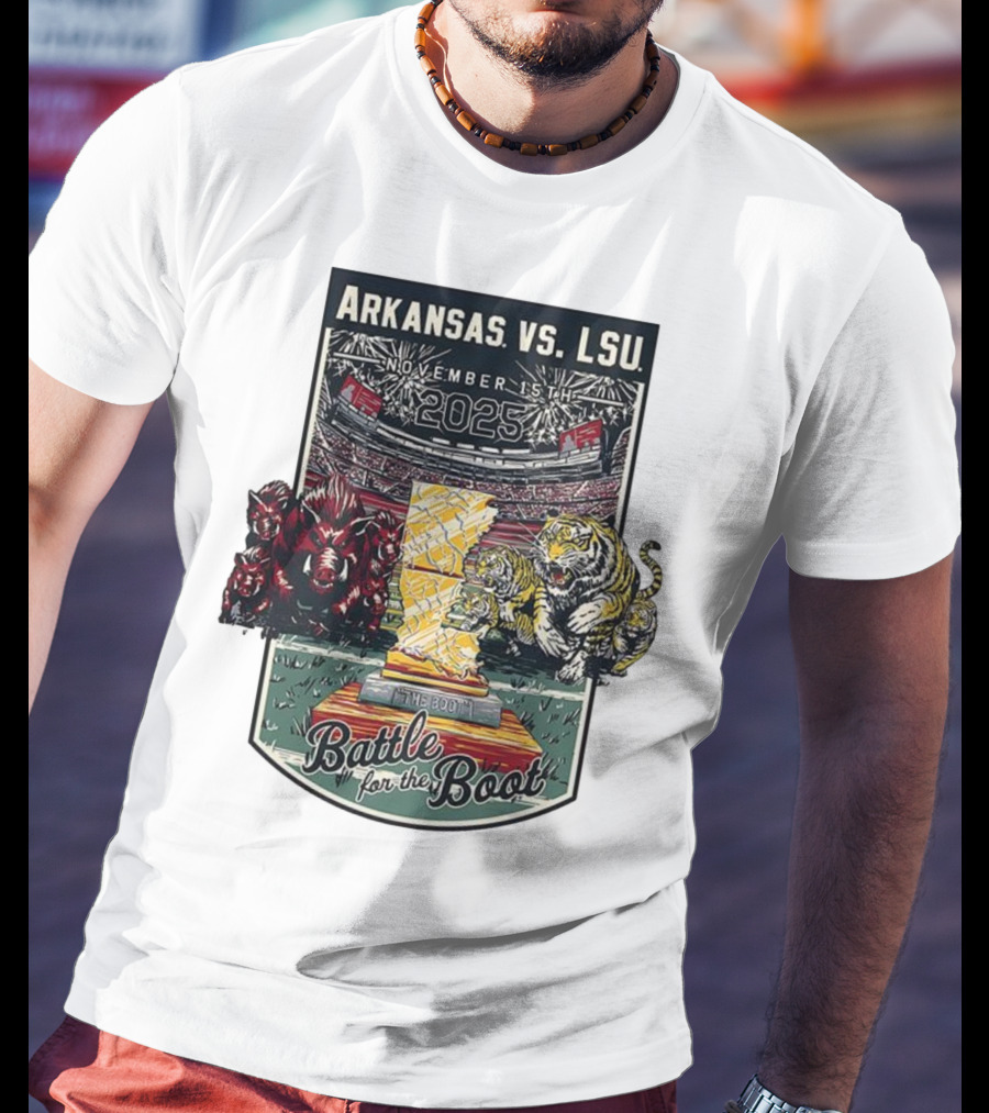 Arkansas Vs LSU November 15th 2025 Battle For The Boot T-Shirt