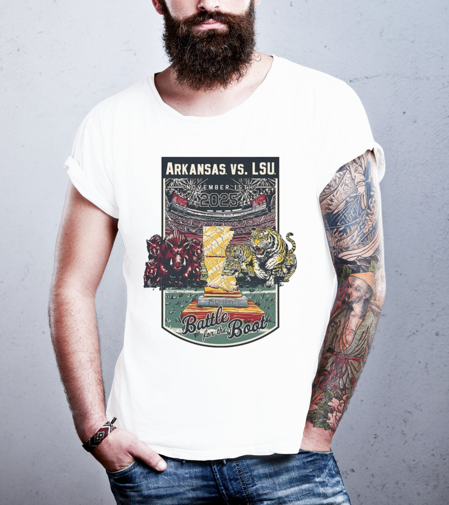 Arkansas Vs LSU November 15th 2025 Battle For The Boot T-Shirt
