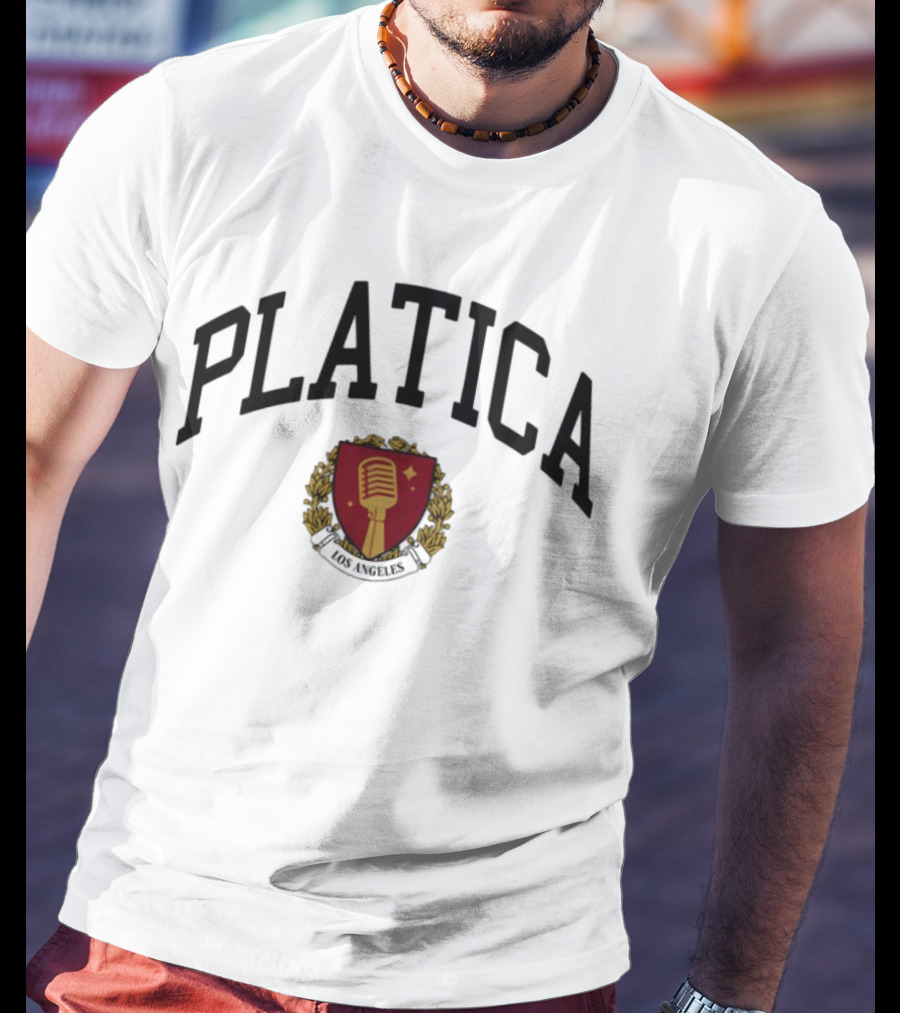 Platica Los Angeles Microphone Emblem T-Shirt