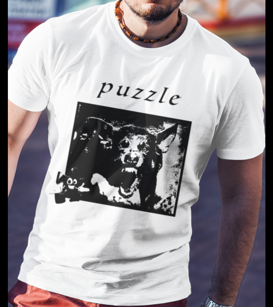 Puzzle Damage Dog With Missing Pieces T-Shirt