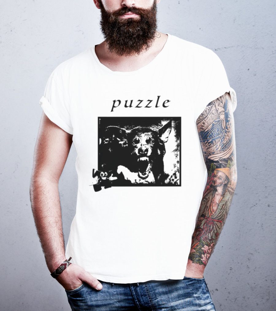 Puzzle Damage Dog With Missing Pieces T-Shirt