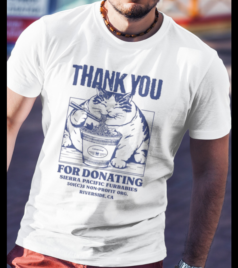 Thank You For Donating Santa Cruz Mountain Brewery Californians For Ferrets Monterey Bay California T-Shirt