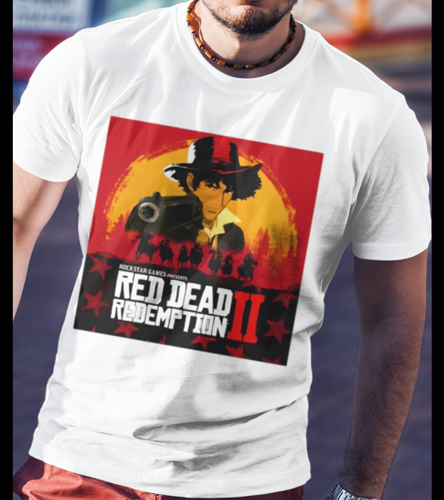 Rockstar Games Red Dead Redemption II Goofyahhtees Spike Rd2 Cowboy Gunman T-Shirt