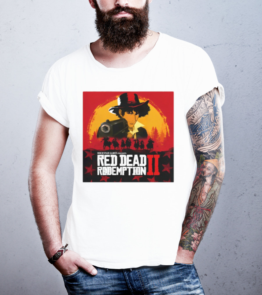 Rockstar Games Red Dead Redemption II Goofyahhtees Spike Rd2 Cowboy Gunman T-Shirt
