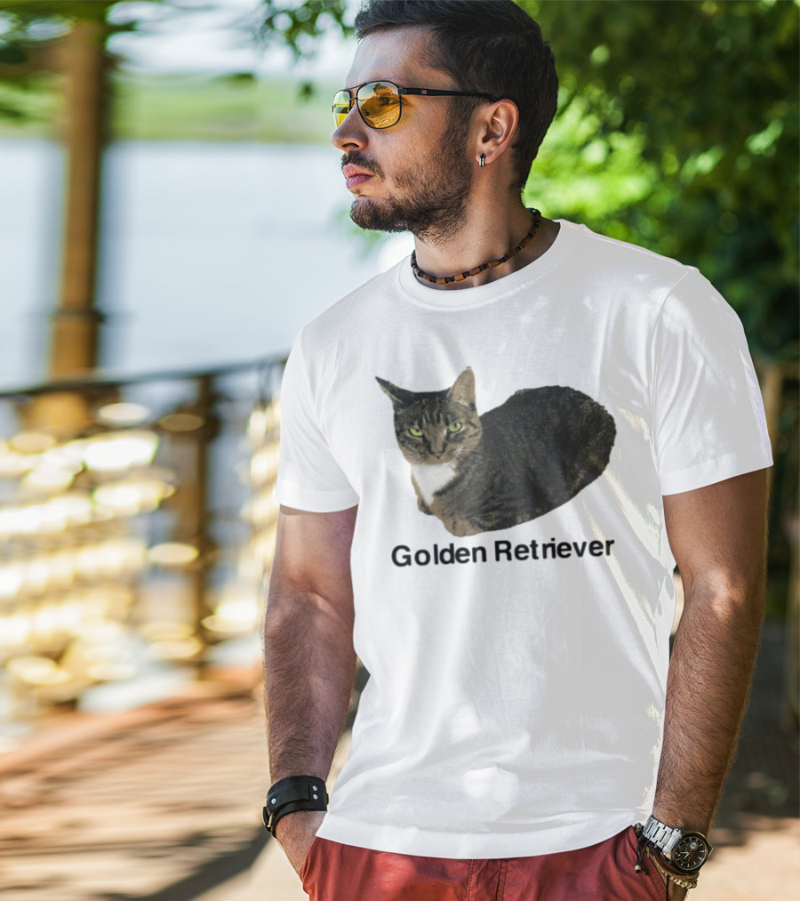 Henry Johnson Cat Humor Golden Retriever Caption T-Shirt