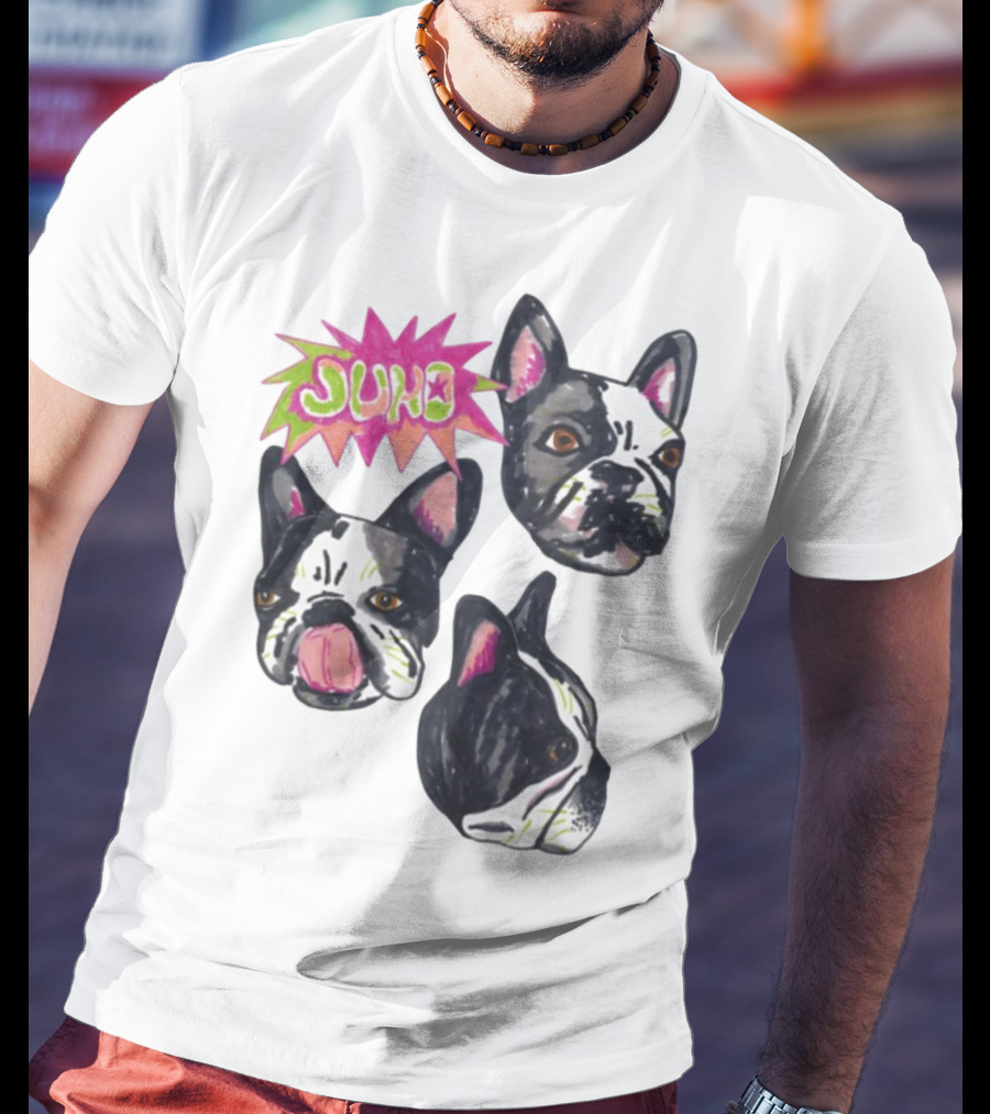 Kel Lauren Remi Wolf Juno Dog French Bulldog Faces T-Shirt