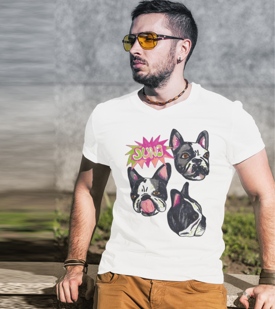 Kel Lauren Remi Wolf Juno Dog French Bulldog Faces T-Shirt