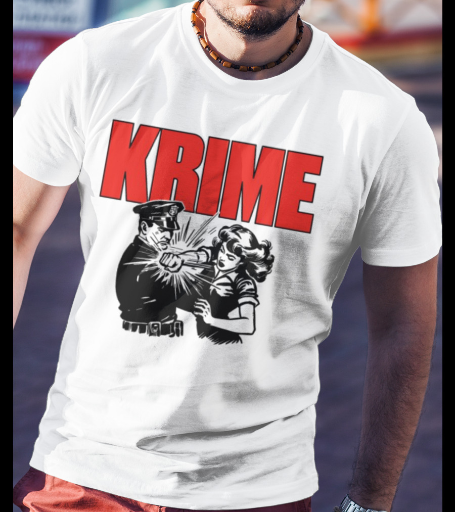 Krime ACAB Red Bold Text T-Shirt