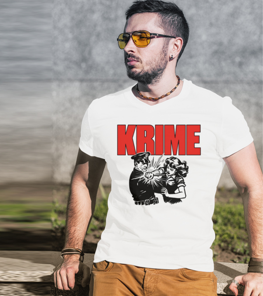 Krime ACAB Red Bold Text T-Shirt