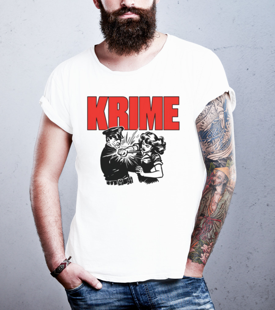 Krime ACAB Red Bold Text T-Shirt
