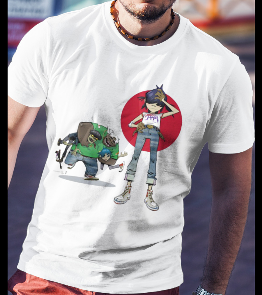 Gorillaz Limited Edition Invisible Sun Characters And Style T-Shirt