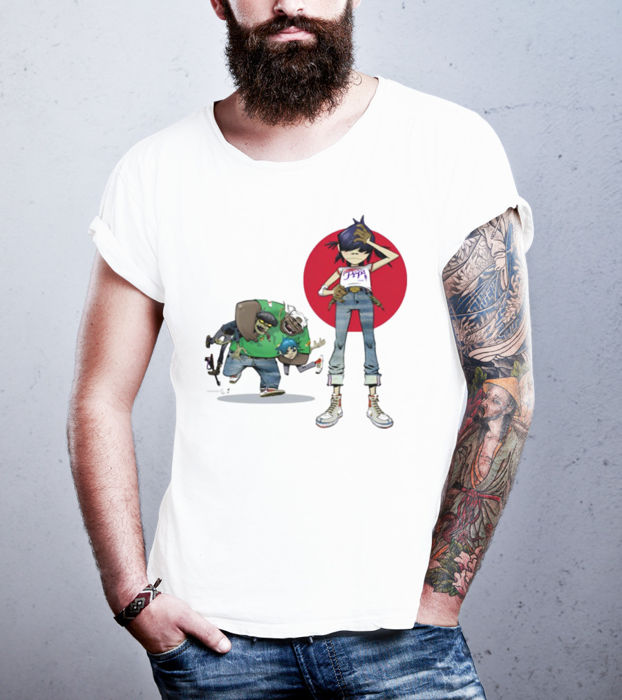 Gorillaz Limited Edition Invisible Sun Characters And Style T-Shirt