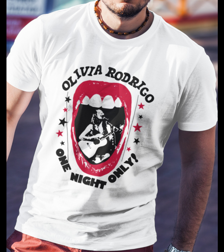 Olivia Rodrigo Vampire One Night Only Red Mouth Design T-Shirt