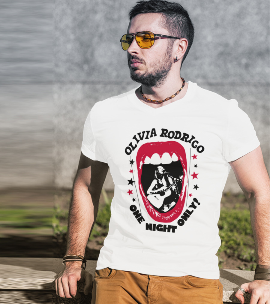 Olivia Rodrigo Vampire One Night Only Red Mouth Design T-Shirt