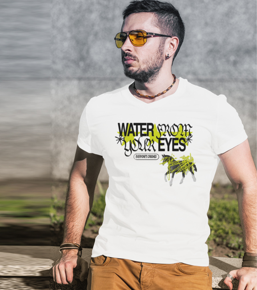 Water From Your Eyes Everyone's Crushed Abstract Yellow Scribble Horse T-Shirt